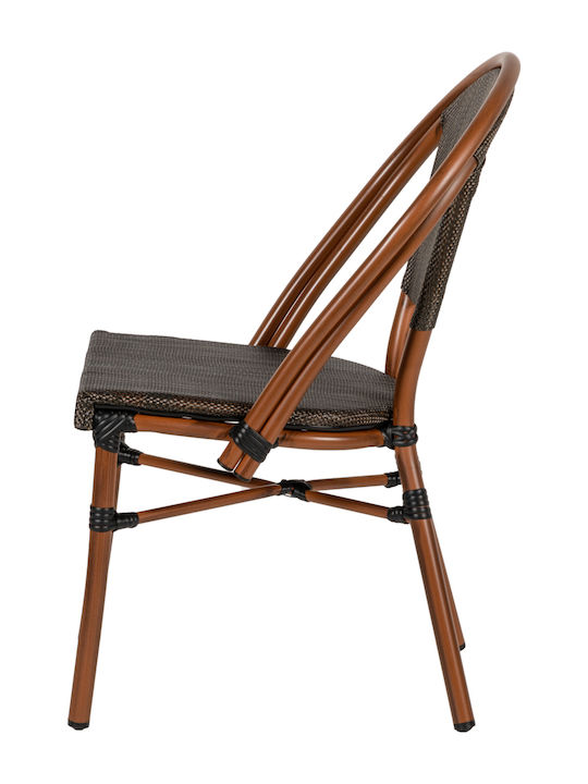 Outdoor-Stuhl Bamboo Dalila Braun 50x56x86εκ.