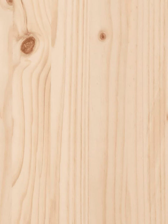 vidaXL Wooden Box Wood Storage 110x35x108.5cm Beige