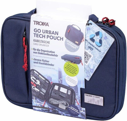 Troika Go Urban Tech Tasche Kabelmanagement Blau BGO34 1Stück