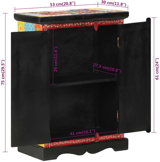 Cabinet de depozitare din lemn masiv L53xW30xH75buc