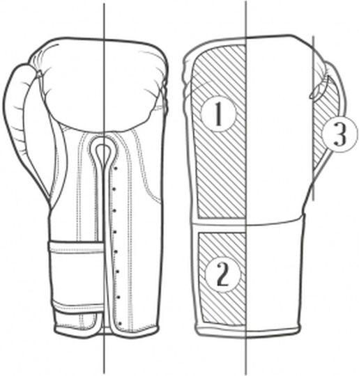 Leone Orlando Tricolore Boxhandschuhe Leder für Kampf Blau