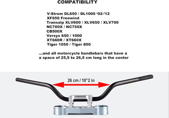 Moto Discovery Support Bar for Honda Transalp Motorcycle Mobile Mount 26cm
