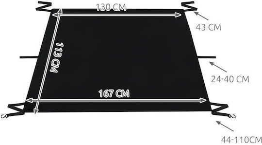 Half Covers for Car 130cm Small Secured with Elastic