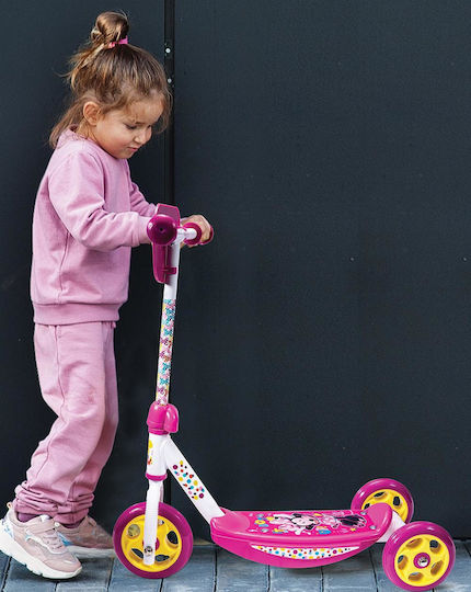 AS Trotinetă Copii Minnie Mouse cu 3 Roți pentru 2-5 Ani Fucsia