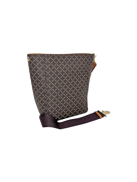 La tour Eiffel Din piele Geantă de damă Crossbody Maro