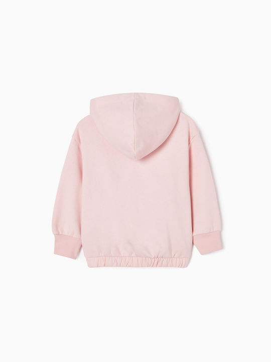 Zippy Kids Sweatshirt with Hood and Pocket Pink