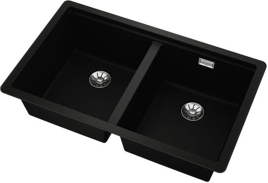 Teka Tegranite Radea R10 2b 750 M-tg Unterbau Küchenspüle aus Flüssigem Granit M75xB45,6cm Carbon