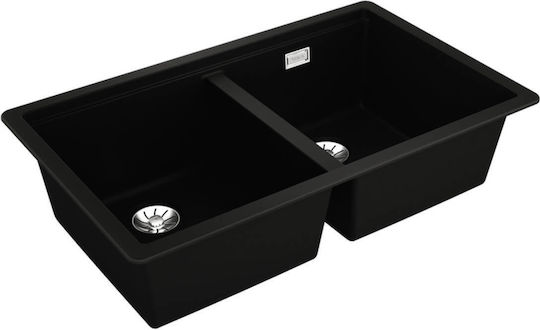 Teka Tegranite Radea R10 2b 750 M-tg Unterbau Küchenspüle aus Flüssigem Granit M75xB45,6cm Carbon