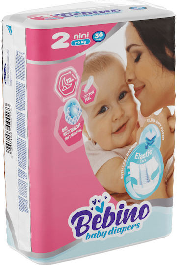 Bebino Πάνες με Αυτοκόλλητο Mini Monthly Pack No. 2 για 3-6kg 190τμχ