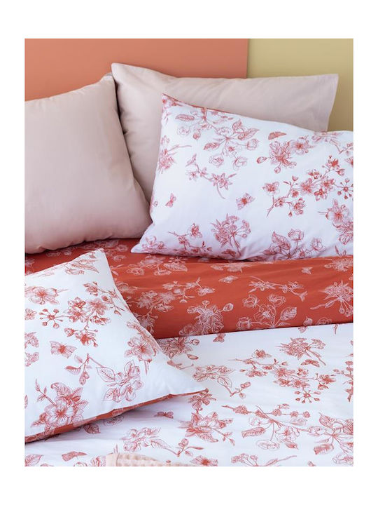 Palamaiki Fashion LIfe FL6197 Σετ Σεντόνια Υπέρδιπλα 240x260εκ. Κόκκινο (4τμχ)