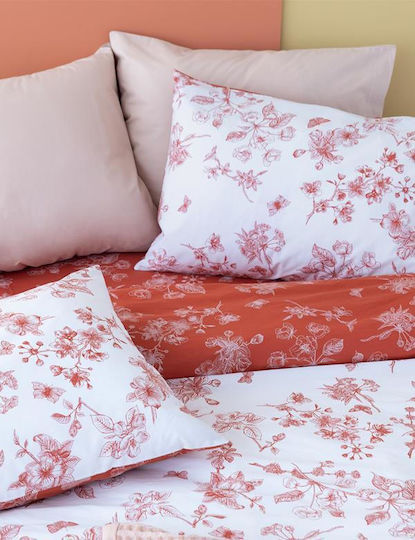 Palamaiki Fashion LIfe FL6197 Σετ Σεντόνια King Size 265x260εκ. Κόκκινο (4τμχ)