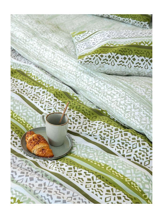 Palamaiki Fashion Life FL6195 Σετ Σεντόνια Υπέρδιπλα 240x260εκ. Πράσινο (4τμχ)