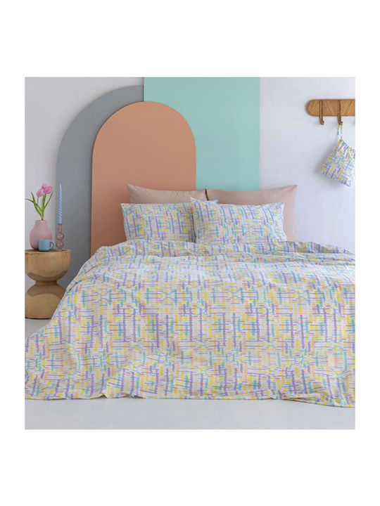 Palamaiki Fashion Life FL6199 Σετ Σεντόνια Μονά με Λάστιχο 110x200+30εκ. Μωβ (3τμχ)