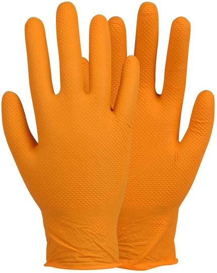 Cofra Eagle-Nit Handschuhe Nitril in Orange Farbe 100Stück