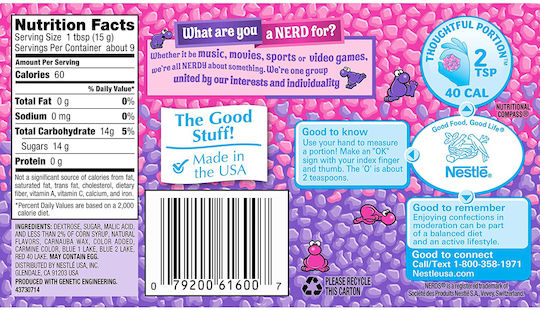 Nerds Candy Καραμέλες με Γεύση Grape - Strawberry 141gr