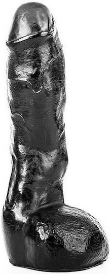 All Black Keith Ρεαλιστικό Dildo με Όρχεις Μαύρο 20cm