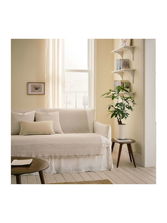 Gofis Home Ριχτάρι Τριθέσιου Καναπέ Liberta 841 180x300εκ. 52 Willow Beige