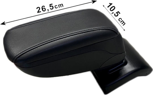 Cik Car Leather Armrest for Seat Leon Black