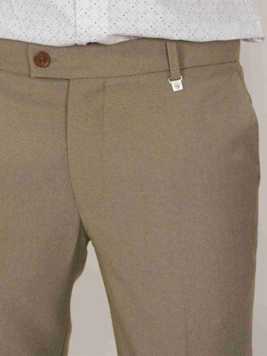 Herrenhosen Chino Elastisch Regulär Passform Beige