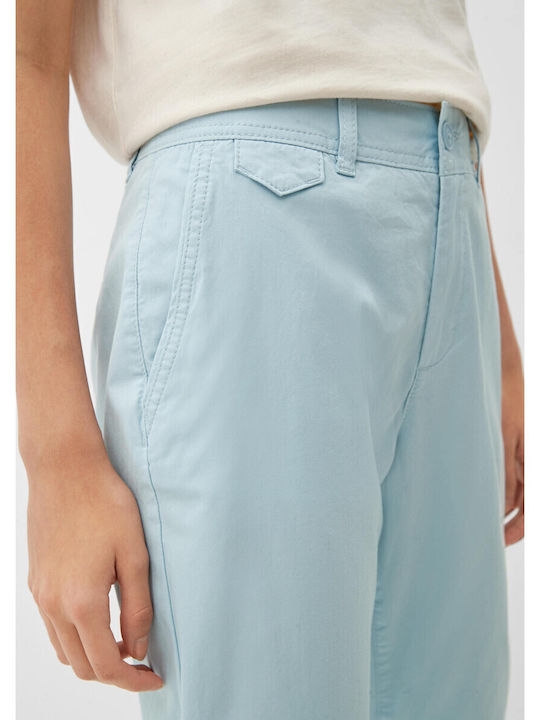 Red Label Γυναικείο Chino Παντελόνι Βαμβακερό σε Κανονική Εφαρμογή Γαλάζιο