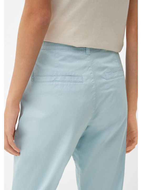 Red Label Γυναικείο Chino Παντελόνι Βαμβακερό σε Κανονική Εφαρμογή Γαλάζιο