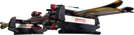 Fabbri Huski Ski & Board Dachträger für Autos Magnetisch Geeignet für 4 Skipaare oder 2 Snowboards