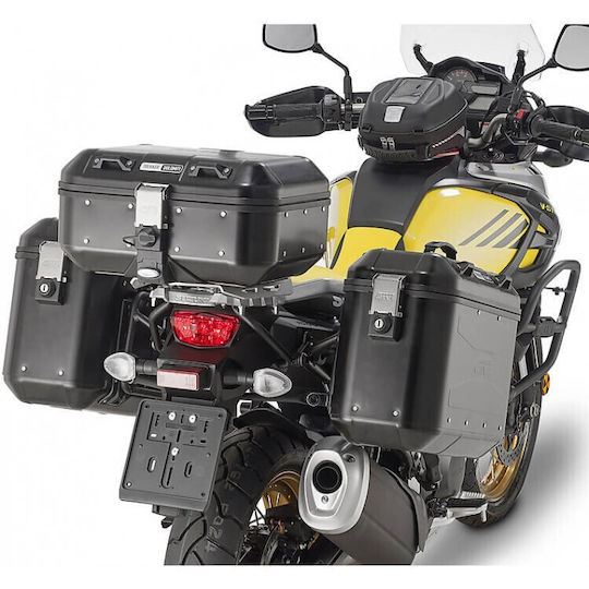 Givi Trekker Outback Моноключ Сет Мотоциклетни Куфари и Чанти Алуминиеви 36лт в Черен цвят