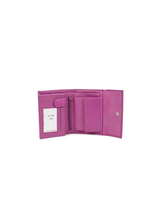 Fetiche Leather AN-1-699 Small Leather Women's Wallet Pink