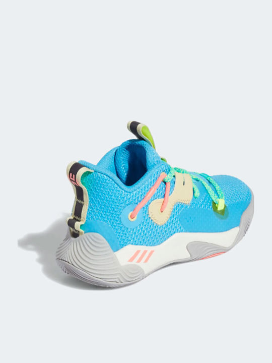 Harden Stepback 3 Kinder Sportschuhe Basketball mit Schnürsenkeln Blauen