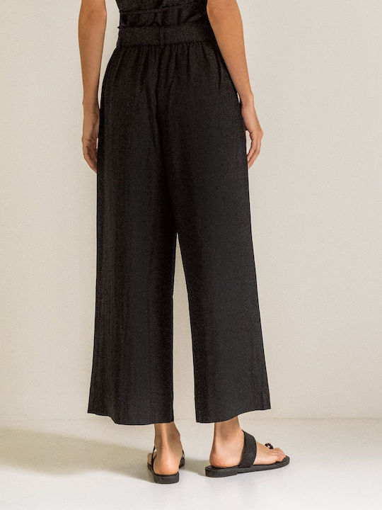 Toi&Moi Damen Hoch tailliert Culotte Schwarz