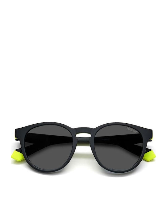 Polaroid Round Kids Sunglasses with Polarized Lens Black for 7-11 Years
