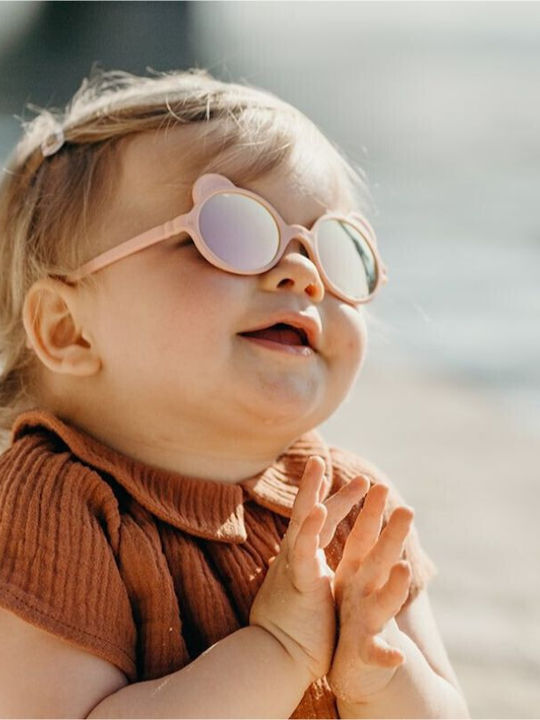 KiETLA Ourson Unbreakable Baby Sunglasses with Mirror Lens Peach for 0-1 Year