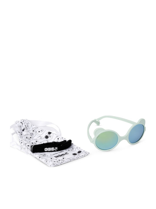 KiETLA Ourson Unbreakable Baby Sunglasses with Mirror Lens Almond Green for 0-1 Year