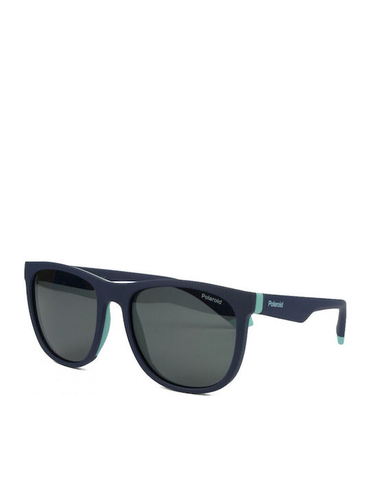 Polaroid Τετράγωνα Παιδικά Γυαλιά Ηλίου με Polarized Φακό Μπλε για 7-11 Ετών