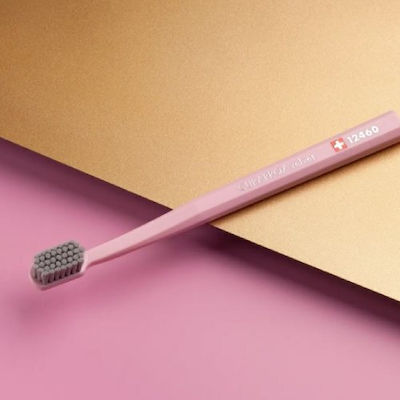 Curaprox CS 12460 Velvet Manual Toothbrush Ultra Soft Pink - Grey 1pcs