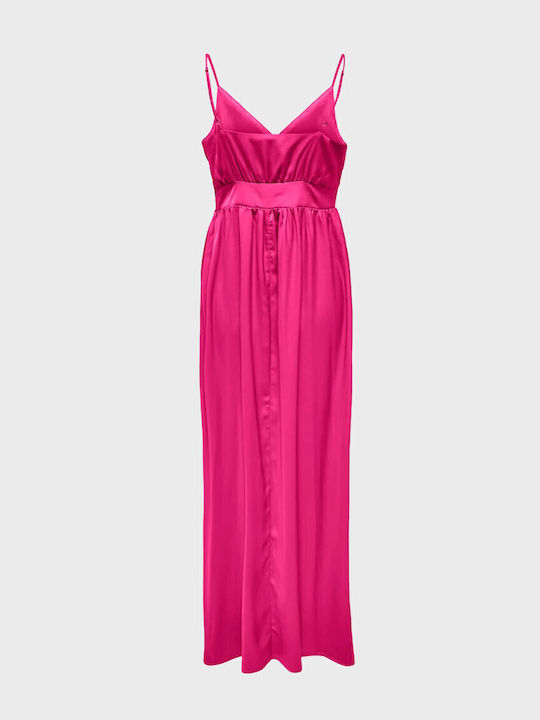 Sommer Maxi Kleid für Hochzeit / Taufe Fuchsie