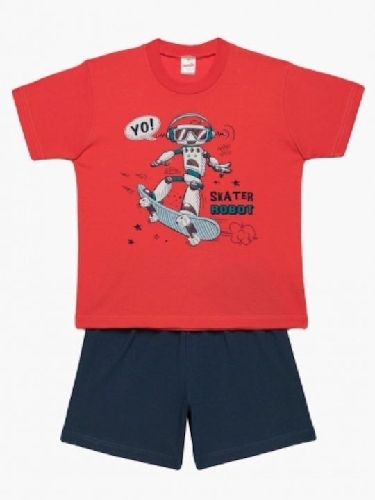 Minerva Kids' Pajamas Summer Robot Skater