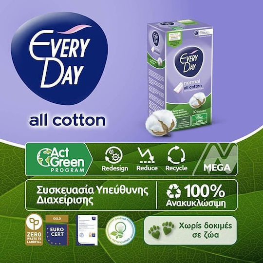 Every Day All Cotton Large Panty Liners 18pcs & 16pcs