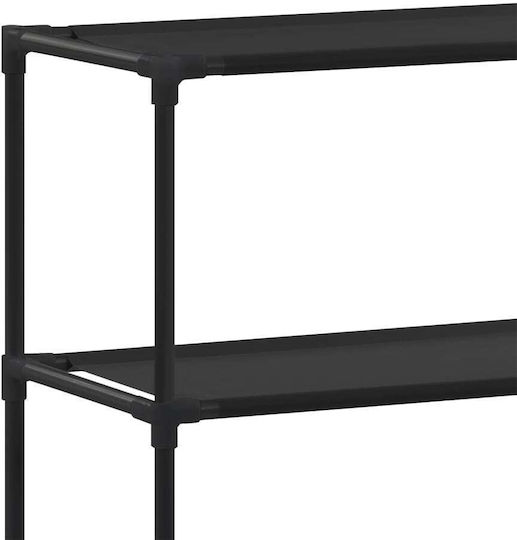 vidaXL Boden Badezimmerregal Metallisch 69x28x143cm Schwarz