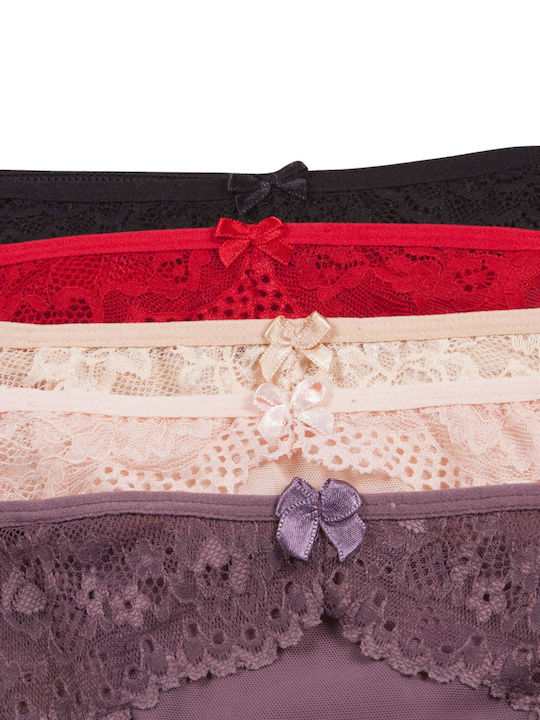 Cindy Damen Slip MultiPack mit Spitze