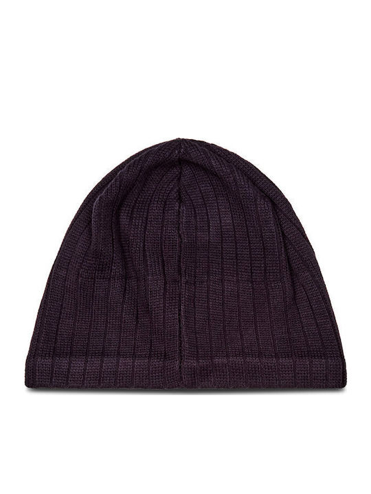 Männer Beanie Mit Rib Strick Schwarz Blau