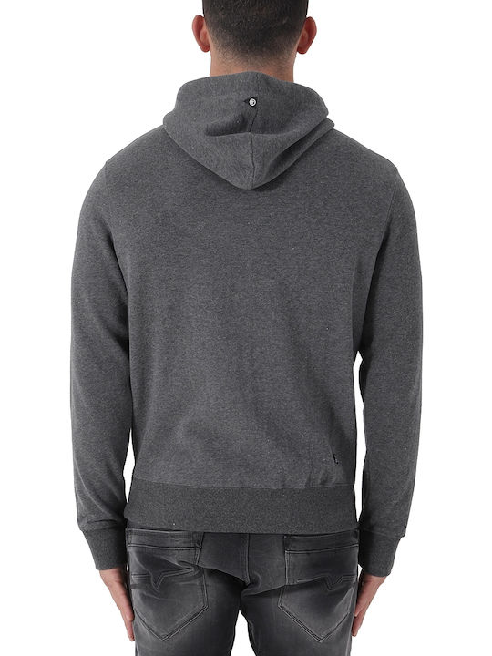 Basehit Men's Sweatshirt with Hood and Pockets Gray