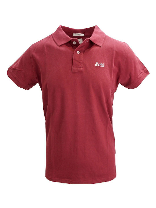 Basehit Men's Short Sleeve Blouse Polo Burgundy