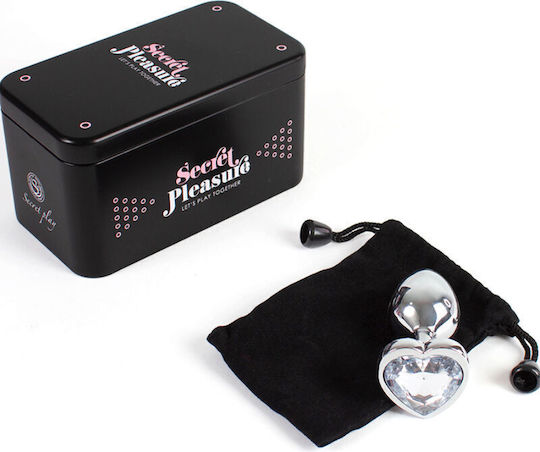 Secretplay Plug & Play Анална тапа Сърце Small Clear Crystal 7см
