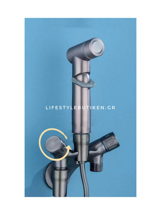 Wall Mounted Bidet Set Gun Grey