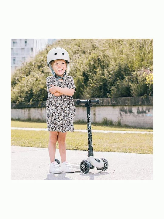 Scoot & Ride Kids' Helmet for City Bike Beige with LED Light