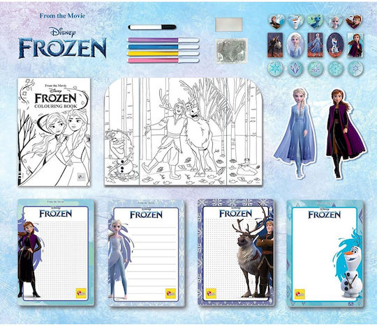 Lisciani Giochi Ζωγραφική Frozen Backpack Coloring & Drawing Kit για Παιδιά 4+ Ετών