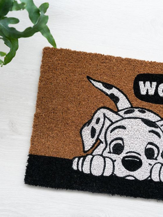 Grupo Erik Entrance Mat made of Coir with Anti-slip Backing 101 Dalmatians Brown 40x60cm