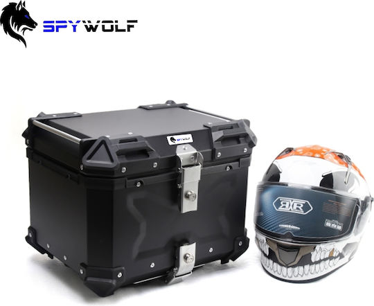 Spywolf SpyWolf Space-X Black Aluminium Motorcycle Top Case 45lt Black