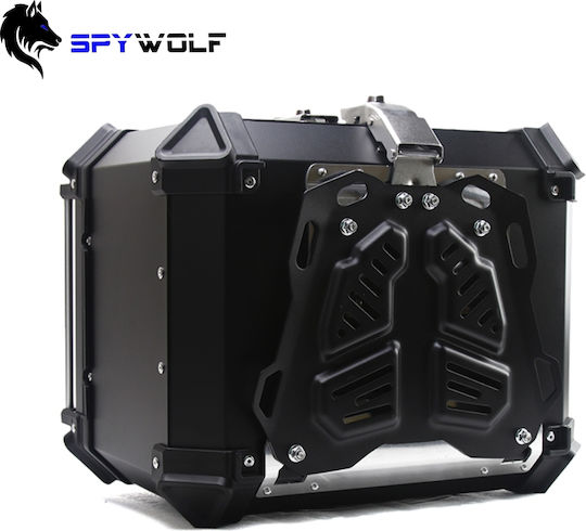 Spywolf SpyWolf Space-X Black Aluminium Motorcycle Top Case 45lt Black